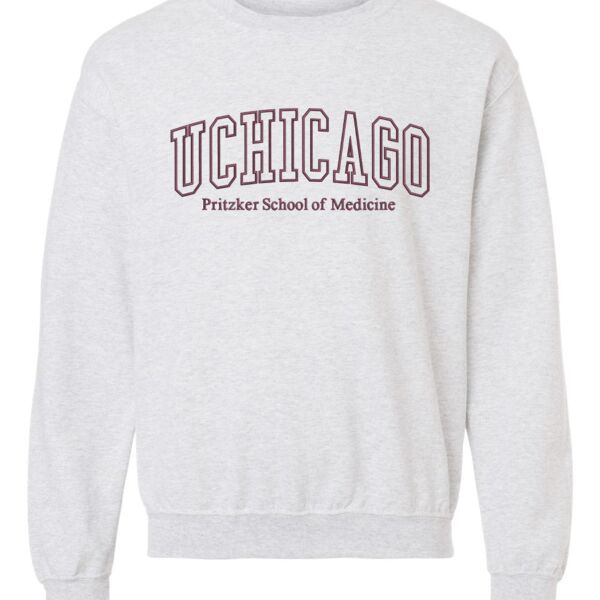 Uchicago College Outlined Embroidered Unisex Crewneck Thumbnail