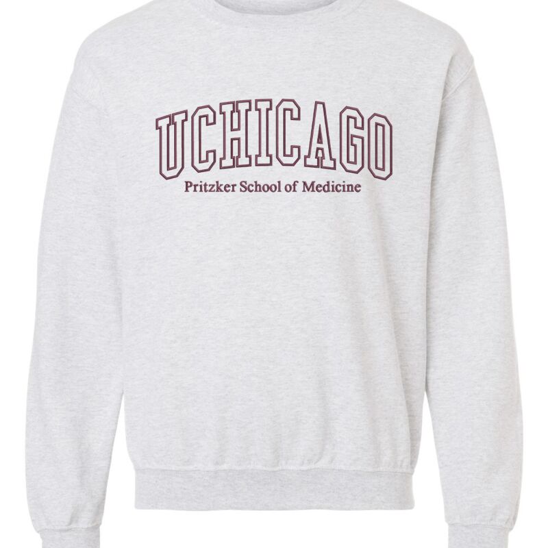 Uchicago College Outlined Embroidered Unisex Crewneck Thumbnail