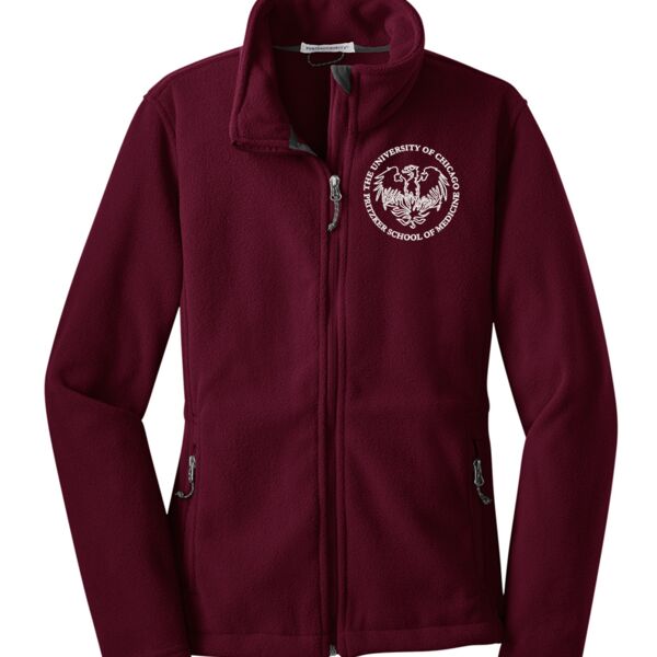 Uchicago Logo Embroidered Women's Fleece Jacket Thumbnail