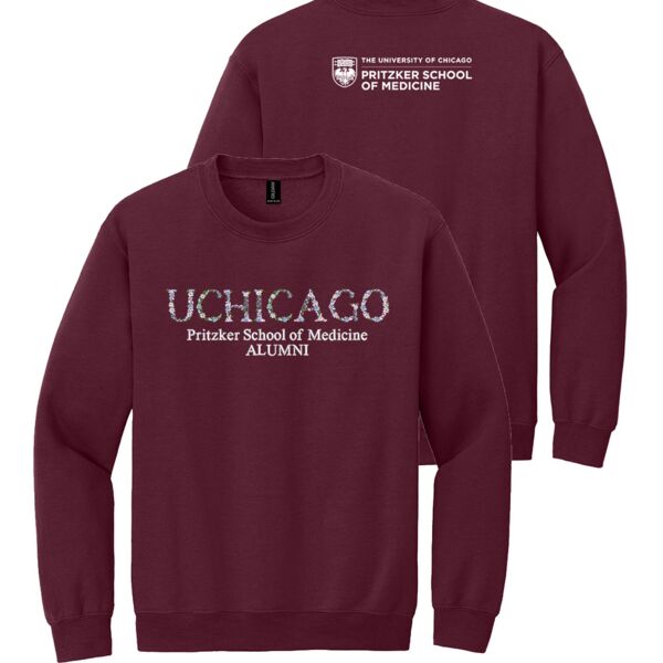 Uchicago Floral Embroidered Unisex Crewneck - Alumni  Thumbnail